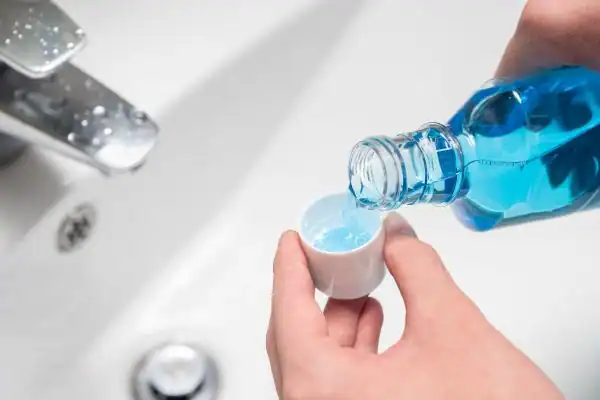 image of mouthwash as part of teeth whitening aftercare Andover
